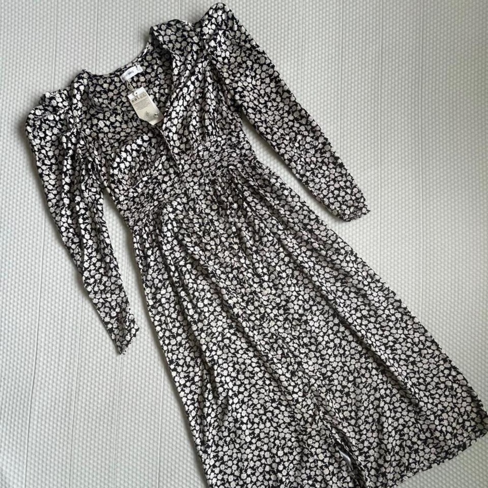 Mango floral smocked maxi dress NWT cottagecore romantic S